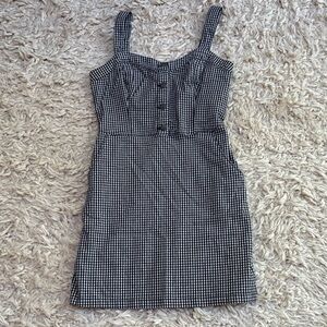 Hollister Black and White Gingham Mini Dress - size small
